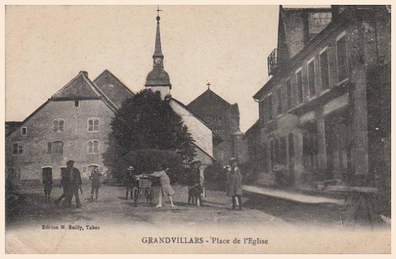 Grandvillars vers 1900, carte postale